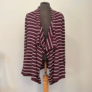 Staccato Open Front Stripped Cardigan